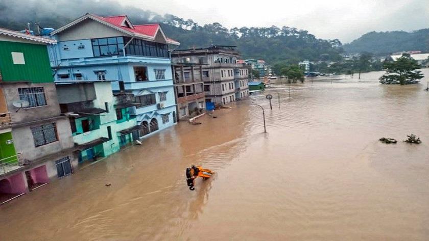 Iranpress: India: Flood unleashed by glacial lake burst leaves at least 14 dead