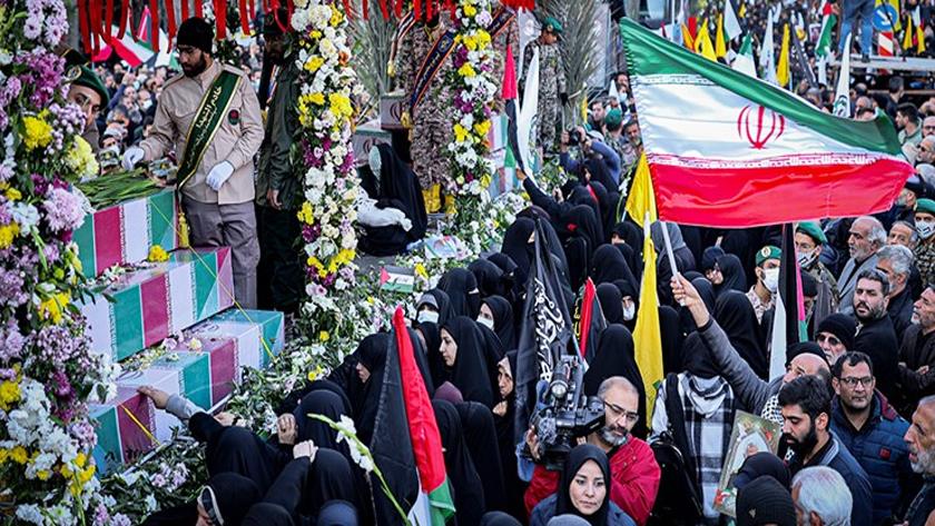 Iranpress: Islamic Iran bids farewell to Rask terrorist attack and anonymous martyrs 
